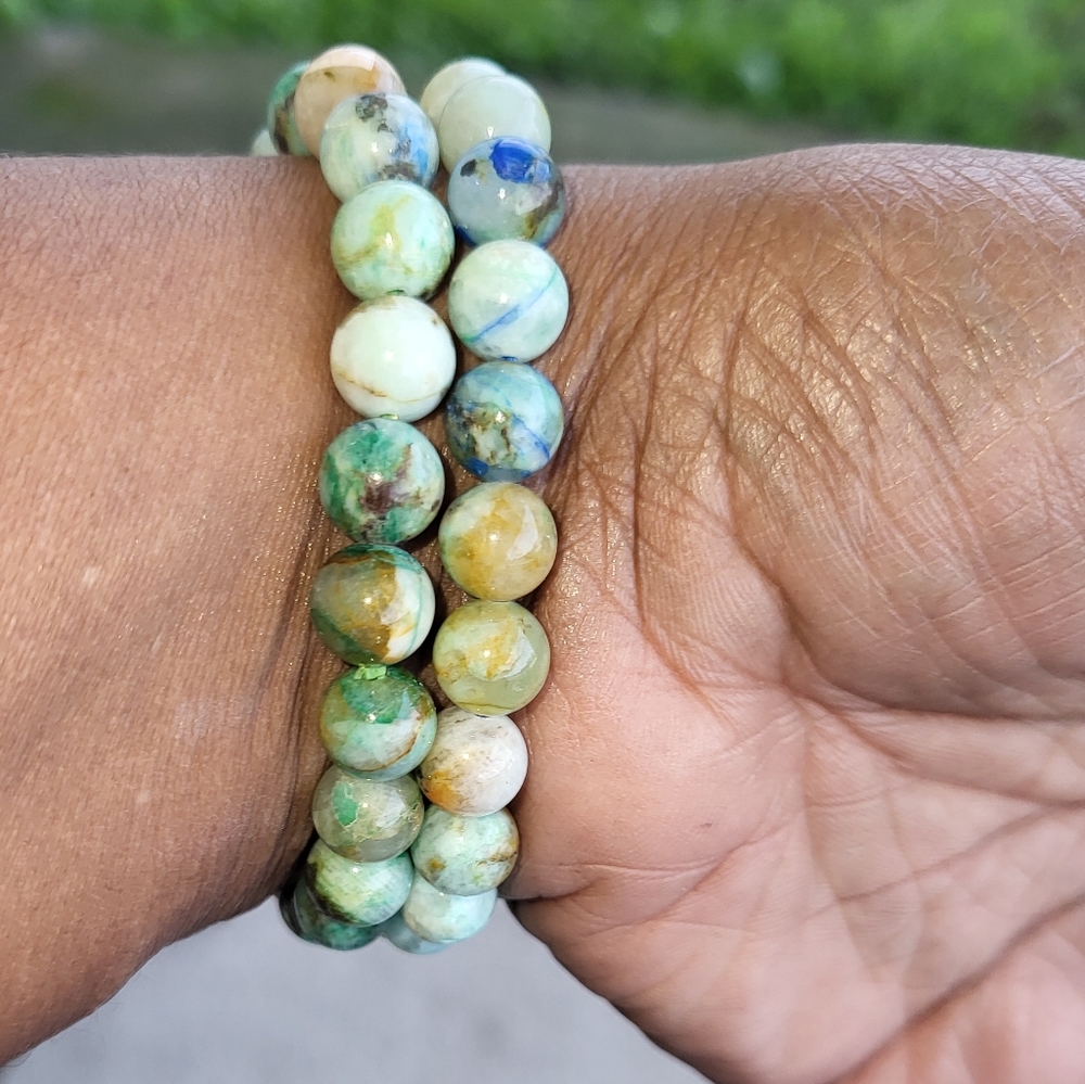 2 Phoenix Stone Bead Bracelets - Picture 4 of 5